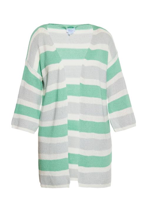 usha BLUE LABEL Cardigan  lysegrå / mint / hvid