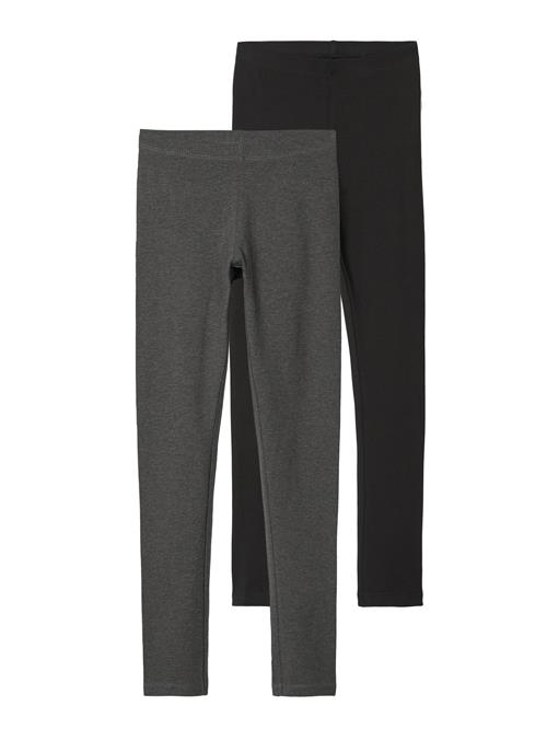 NAME IT Leggings 'NKFVivian'  mørkegrå / sort
