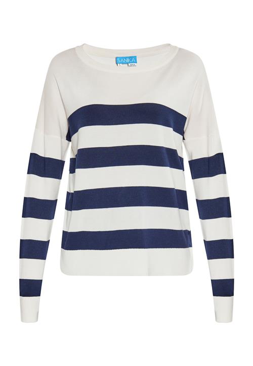 SANIKA Pullover  marin / hvid