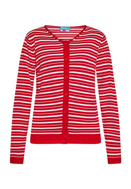 SANIKA Cardigan  rød / hvid