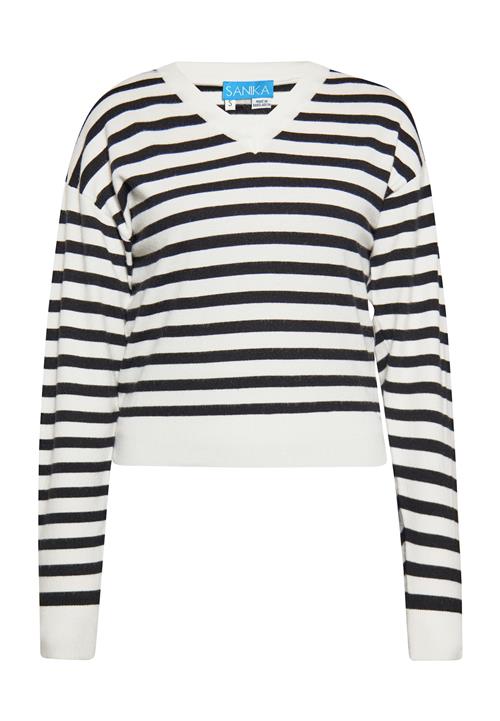 SANIKA Pullover  sort / hvid