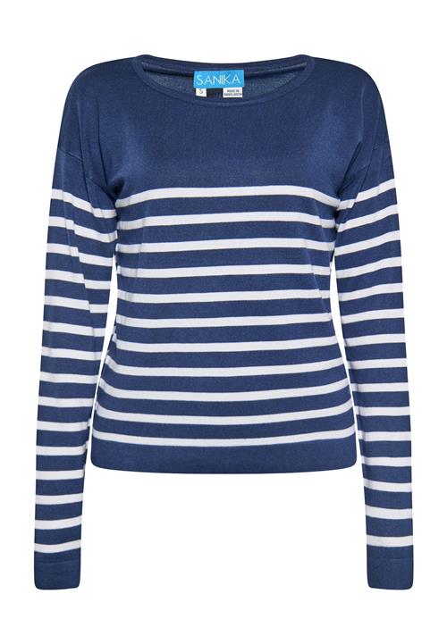 SANIKA Pullover  navy / hvid