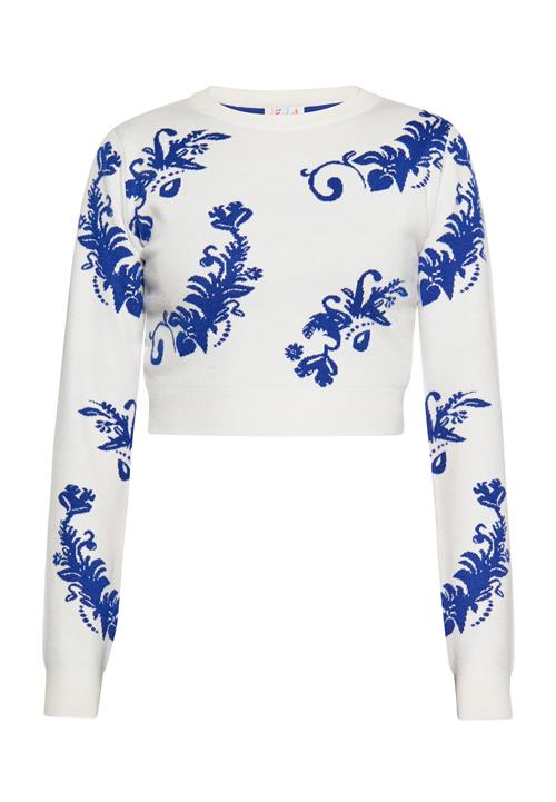 IZIA Pullover  blå / uldhvid