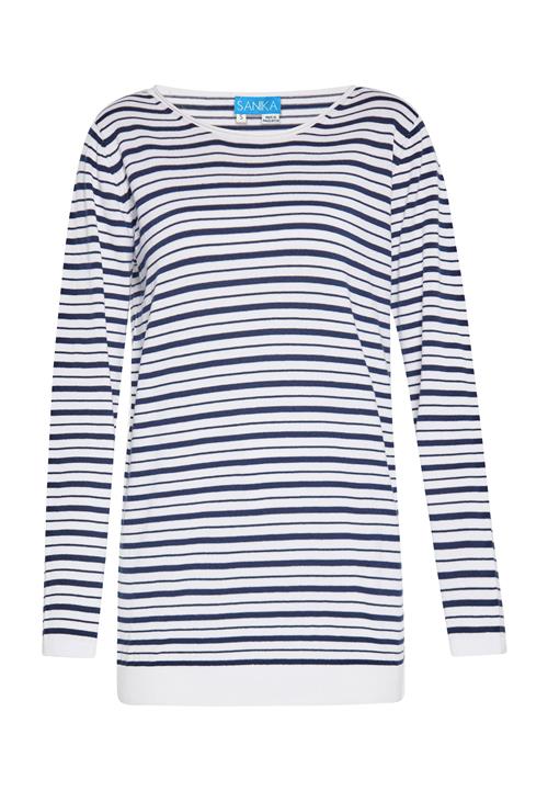 SANIKA Pullover  marin / hvid