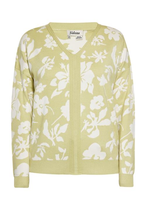 Sidona Pullover  pastelgrøn / hvid