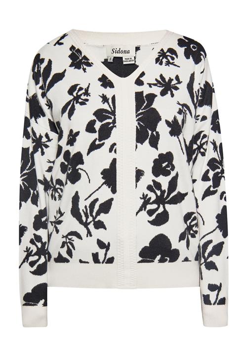 Sidona Pullover  sort / uldhvid