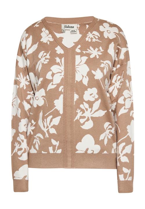 Sidona Pullover  brun / uldhvid