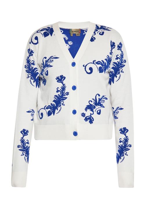 ebeeza Cardigan  blå / uldhvid