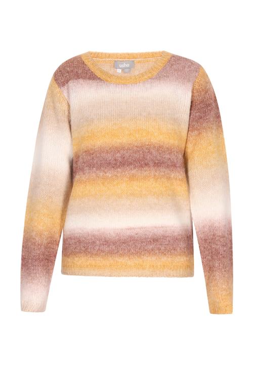 Usha Pullover  creme / brun / lysebrun / gul
