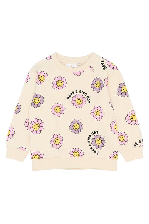The New Siblings Saga Sweatshirt Gardenia Aop  Gardenia AOP-92 cm  Creme  92 cm  kvinde