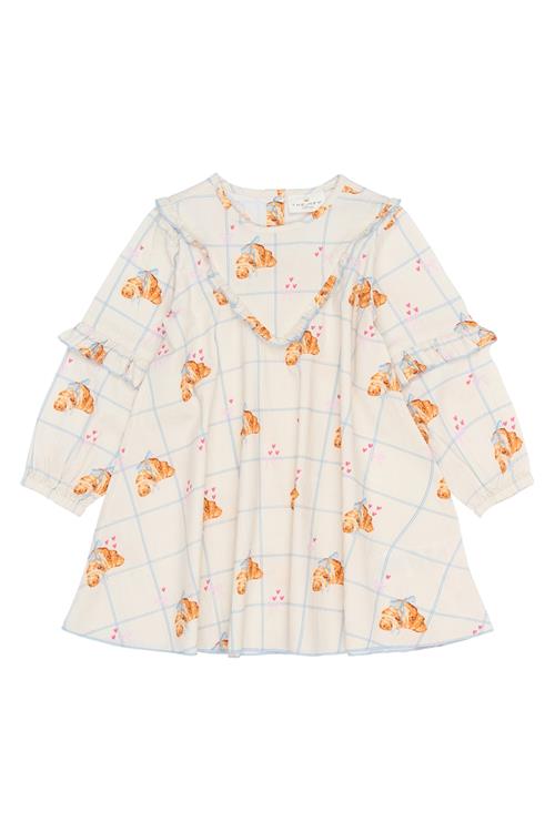 The New Siblings Silke Kjole Gardenia Aop  Gardenia AOP-110 cm  Creme  110 cm  kvinde