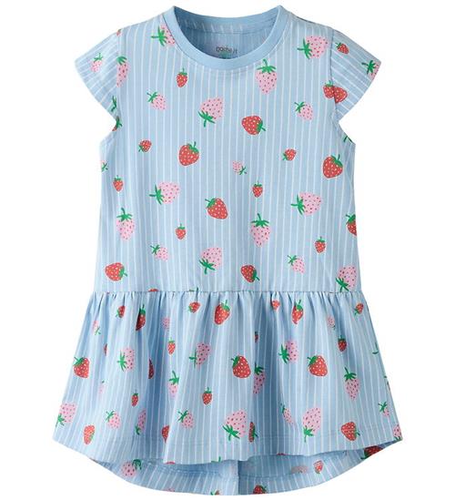 Name It Kjole - Noos - NmfVigga - Chambray Blue/Striped Strawber