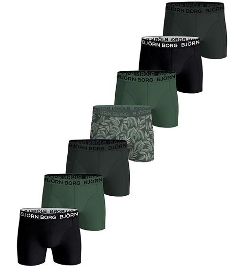 Björn Borg Boxershorts - 7-pak - Grøn/Sort