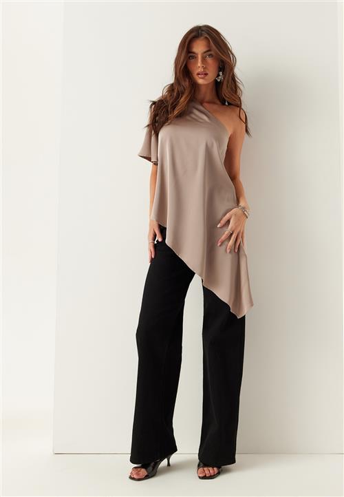 BUBBLEROOM Asymmetric Satin Blouse