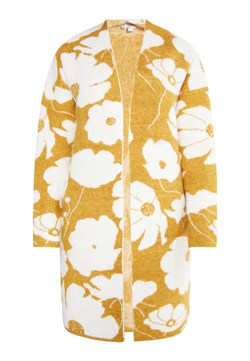 Usha Cardigan 'Lurea'  curry / hvid