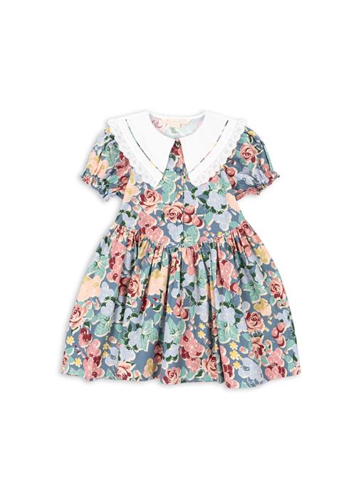 Konges Sløjd GOTS Coeur Kjole Med Krave Bloomiegrape Blues  Bloomiegrape Blues 7-8 Y  Blå  7-8 år  kvinde