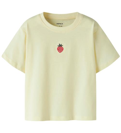 Name It T-shirt - NmfVictoria - Pear Sorbet/Strawberry Embroider