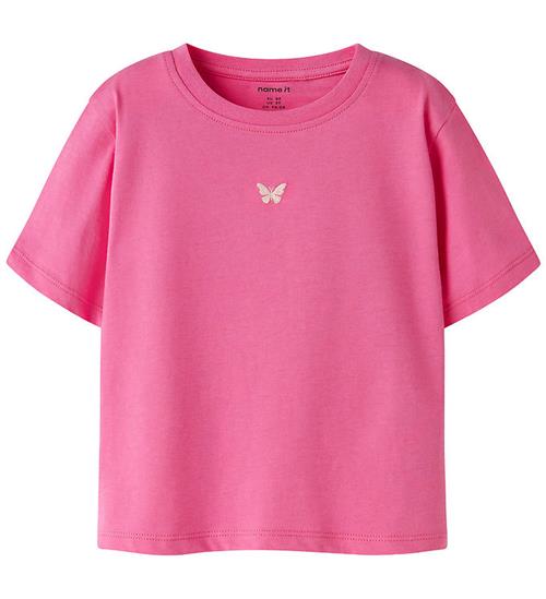 Name It T-shirt - NmfVictoria - Strawberry Moon/Butterfly Embroi