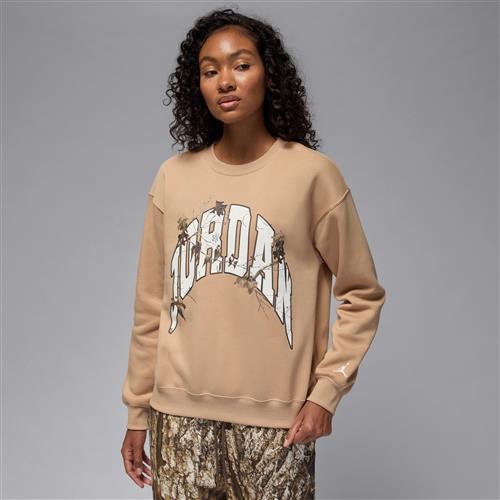 Jordan Brooklyn Fleece-sweatshirt med rund hals til kvinder - brun