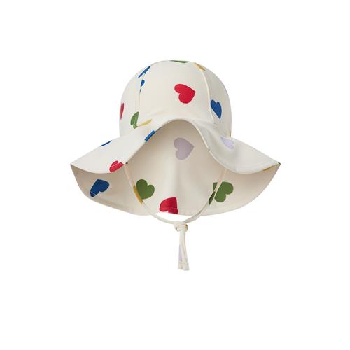 Kuling Falsterbo UV-solhat Rainbow Hearts  Rainbow Hearts 48/50 cm  Hvid  48/50 cm  unisex