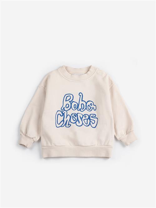 Bobo Choses Bobo Choses By Hand Sweatshirt Offwhite  Offwhite 18 months  Hvid  18 måneder  unisex
