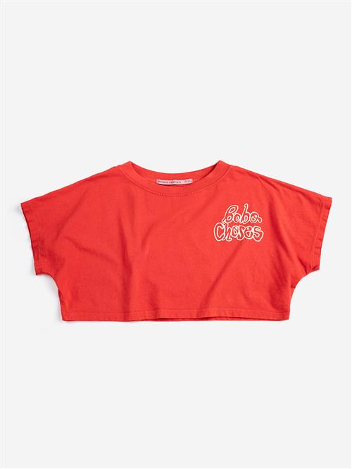 Bobo Choses Bobo Choses By Hand Afskåret T-shirt Red  Red 6-7 Y  Rød  6-7 år  mand