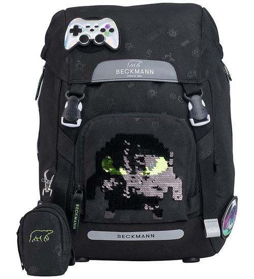 Beckmann Skoletaske - Classic - Pixel/Sort