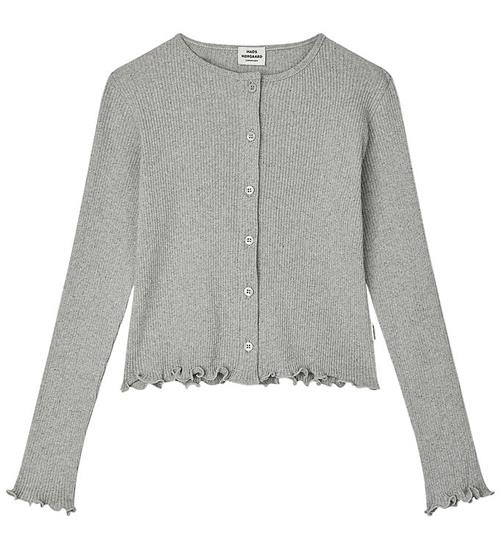 Mads Nørgaard Cardigan - Rib - Grey Melange