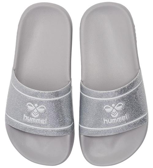 Hummel Badesandaler - Pool Slide Glitter Jr - Lunar Rock