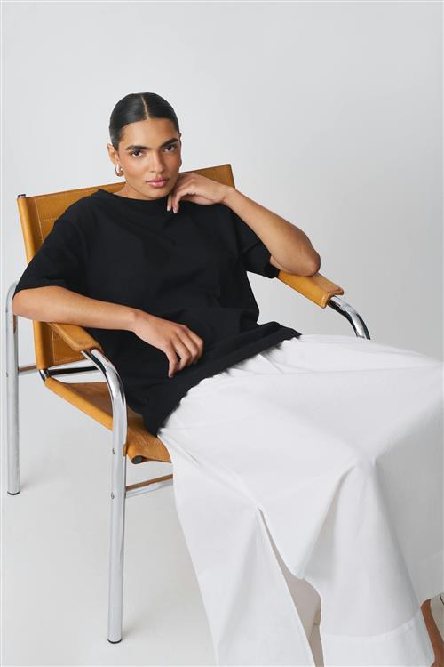 Gina Tricot - Oversized tee - t-shirts - Sort - XL - Dame