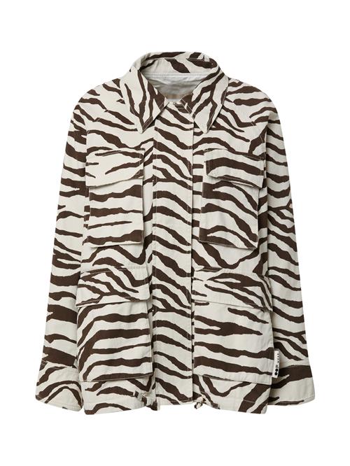 OOF WEAR Overgangsjakke  kastaniebrun / hvid