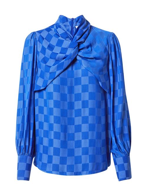 Warehouse Bluse  røgblå / royalblå