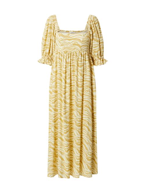 EDITED Kjole 'Patricia'  gylden gul / pastelgul