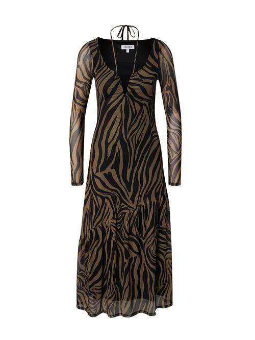 EDITED Kjole 'Elna'  oliven / sort