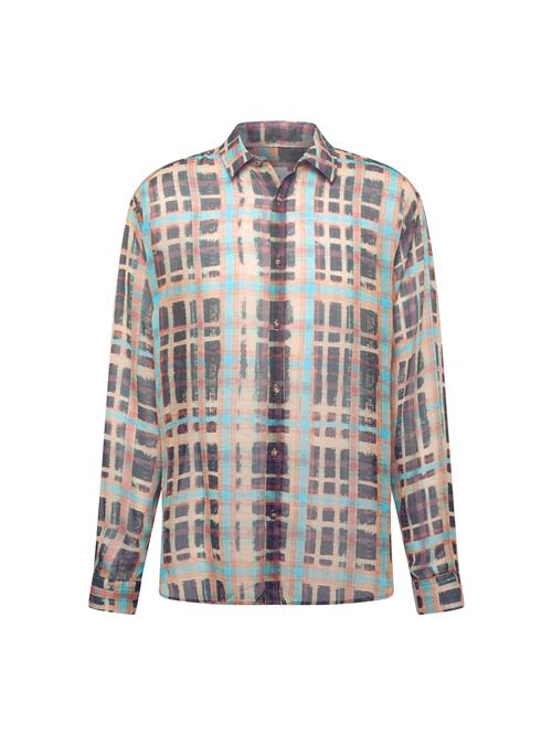 TOPMAN Skjorte  jade / koral / gammelrosa / sort
