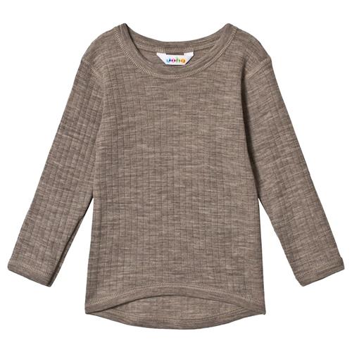 Joha T-shirt Sesame Melange Sesame Melange-140 cm Wool Beige  140 cm  unisex