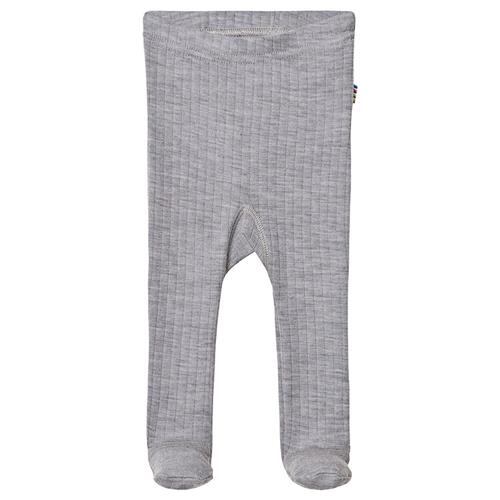 Joha Footed Leggings Lysegrå Lt. Grey Melange-70 cm Wool Grå  70 cm  unisex
