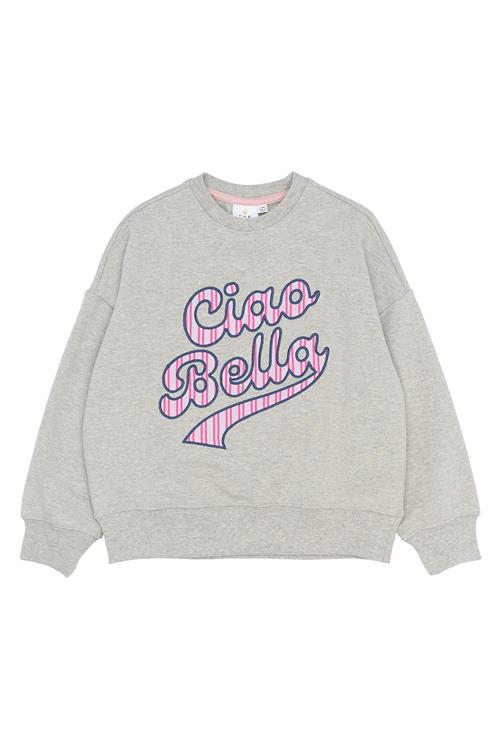 The New Serina Sweatshirt Light Grey Melange  Light Grey Melange-5-6 Y  Grå  5-6 år  kvinde