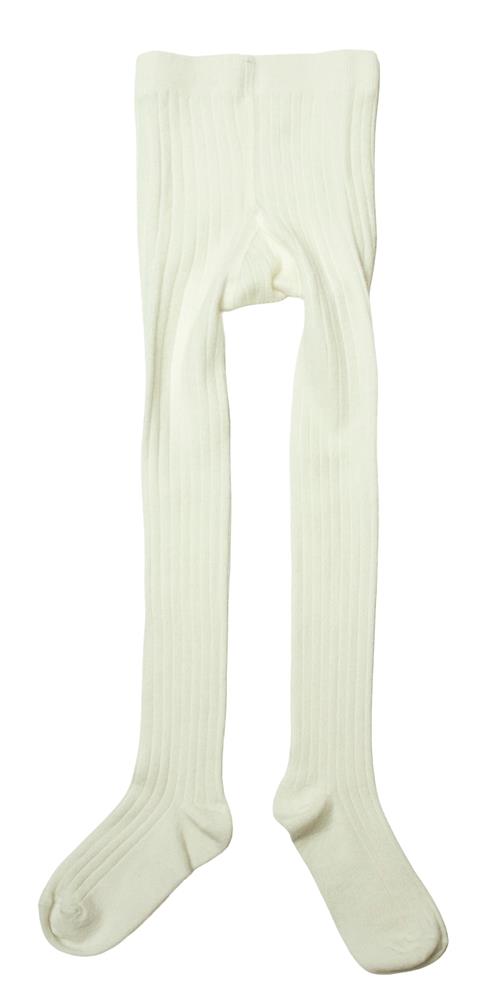 Joha Uld-rib-strømpebukser Offwhite  Offwhite-110 cm  Hvid  110 cm  unisex