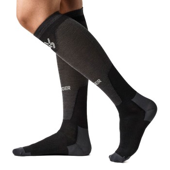 Seger Strømper Alpine Advanced Light Wool Compression Sort Str 43/45