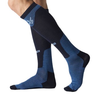 Seger Strømper Alpine Advanced Light Wool Compression Marine/Blå Str 37/39