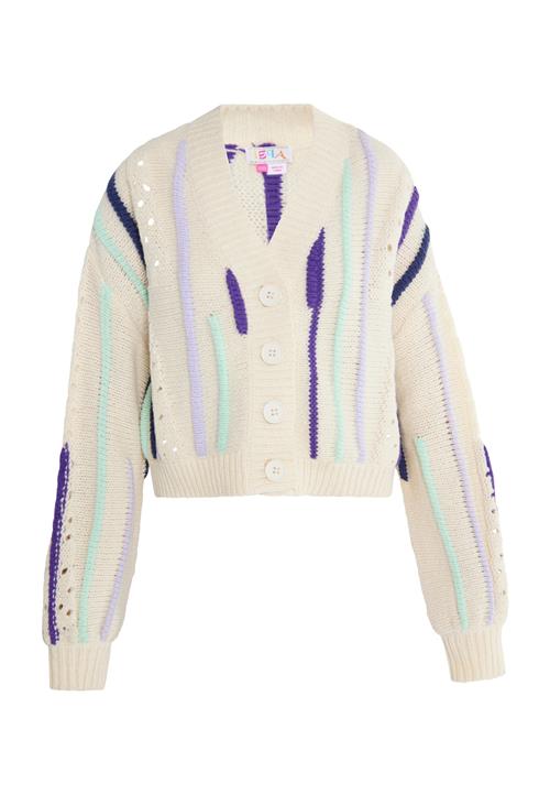 IZIA Cardigan 'Eyota'  mint / lilla / mørkelilla / offwhite