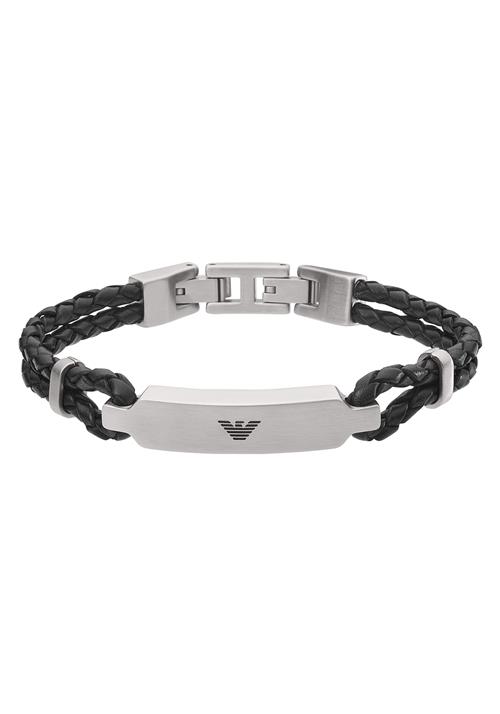 Emporio Armani Armbånd  sort / sølv
