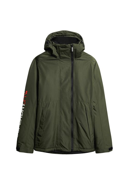 Superdry & Co Overgangsjakke 'Yachter'  mørkegrøn / brandrød / hvid
