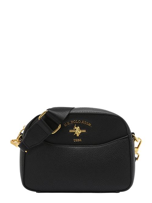 U.S. POLO ASSN. Skuldertaske 'Stanford'  guld / sort