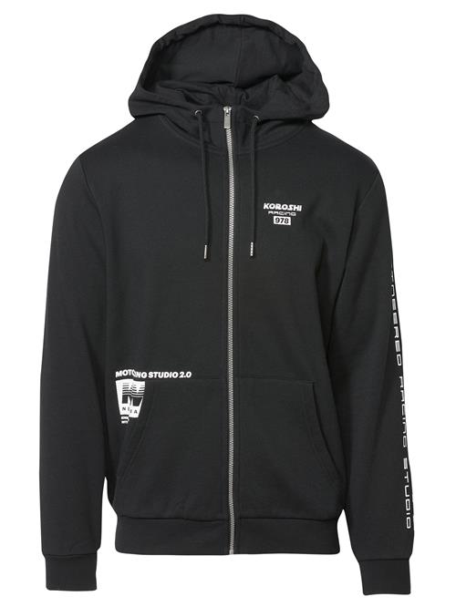 KOROSHI Sweatjakke  sort / hvid