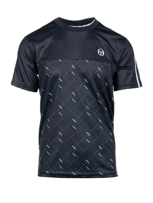 Sergio Tacchini Funktionsskjorte 'Scotland'  blå / sort / hvid