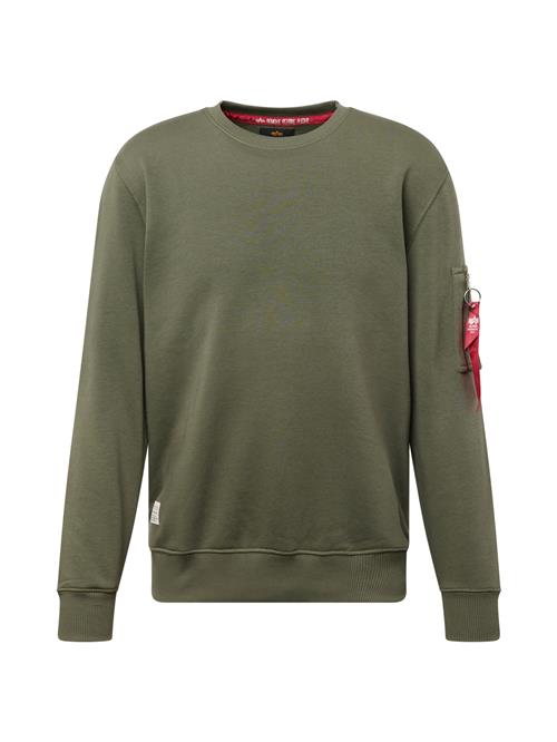 ALPHA INDUSTRIES Sweatshirt  antracit / grøn / rød / hvid