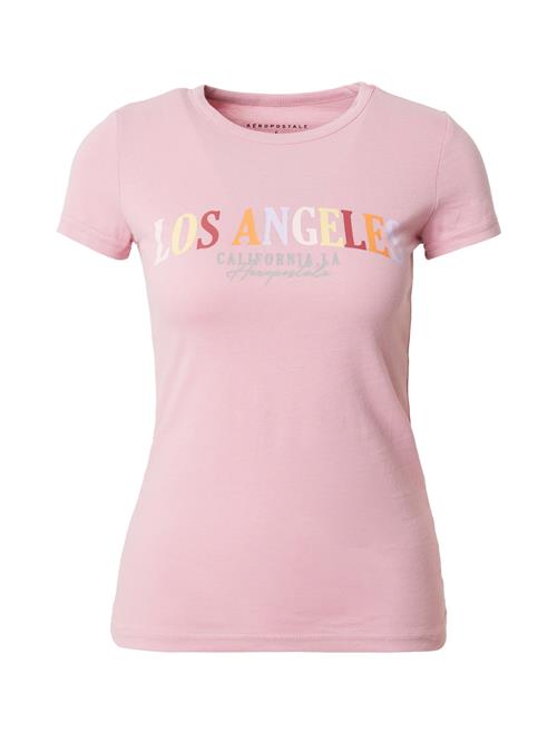 AÉROPOSTALE Shirts 'LOS ANGELES CALIFORNIA'  gul / lysviolet / orange / mørkerød