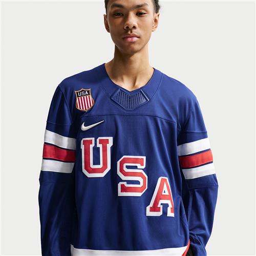 Nike "Team USA"-hockeytrøje til mænd - blå